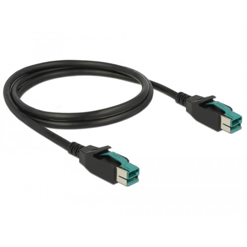 Delock PoweredUSB cable male 12 V > PoweredUSB male 12 V 1 m for POS printers and terminals