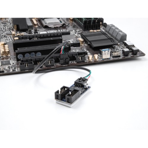 Delock Cable USB 2.0 pin header female 2.54 mm 4 pin to USB 2.0 pin header female 2.54 mm 10 pin 30 cm