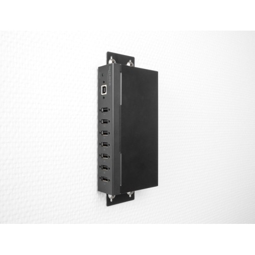 Delock Industry Hub 7 x USB 2.0 Type-A with 15 kV ESD protection and DIN rail mounting
