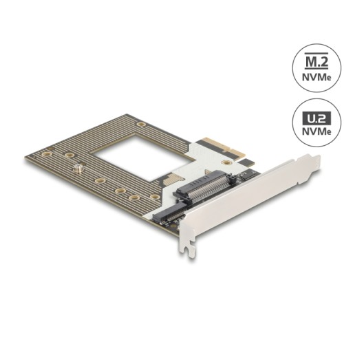 Delock PCI Express 4.0 x4 Card to 1 x NVMe M.2 Key M 110 mm or U.2 Slot