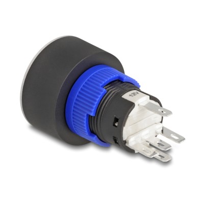 Delock Push Button protruding for Installation 22 mm 5 x solder connection actuator flat plastic LED white 2
