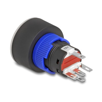Delock Push Button protruding for Installation 22 mm 5 x solder connection actuator flat plastic LED red 2
