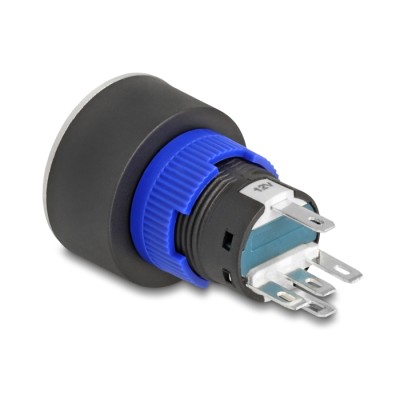 Delock Push Button protruding for Installation 22 mm 5 x solder connection actuator flat plastic LED green 2