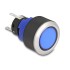 Delock Push Button protruding for Installation 22 mm 5 x solder connection actuator flat plastic LED blue