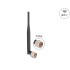 Delock WiFi 7 Antenna N plug 2 - 3 dBi 20.6 cm omnidirectional with tilt joint and flexible material black