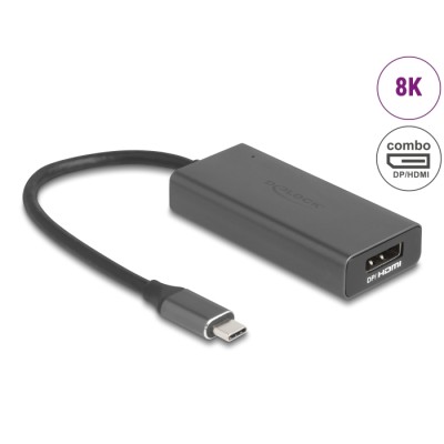 Delock USB Type-C™ Adapter to Combo HDMI / DisplayPort Port 8K