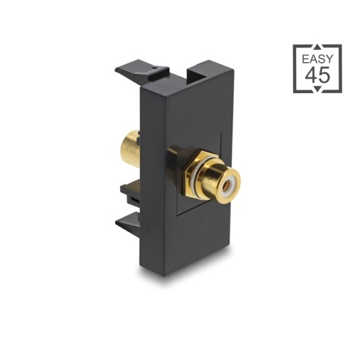 Delock Easy 45 Module RCA female to RCA female gold plated white / black