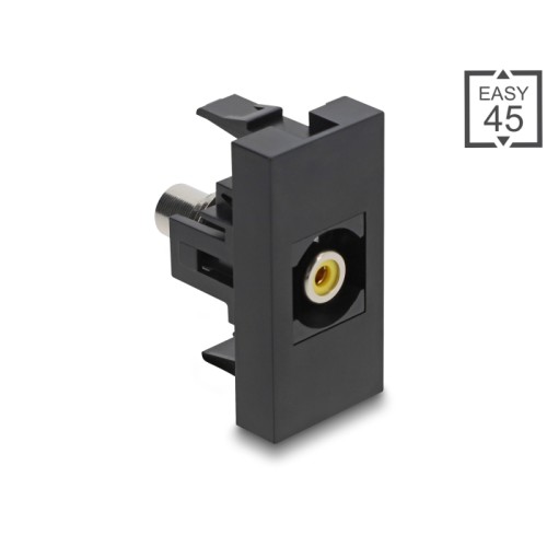 Delock Easy 45 Module RCA female to RCA female yellow / black