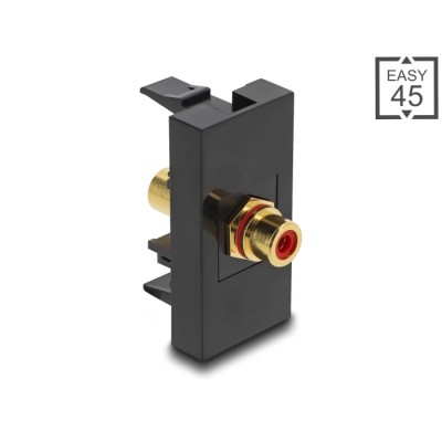 Delock Easy 45 Module RCA female to RCA female gold plated red / black