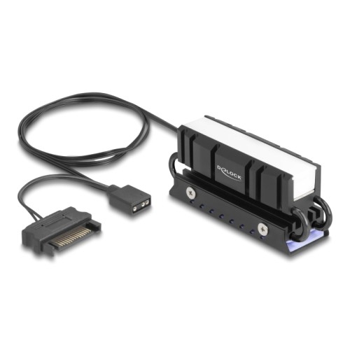 Delock M.2 Heat sink for SSD 2280 with RGB LED illumination