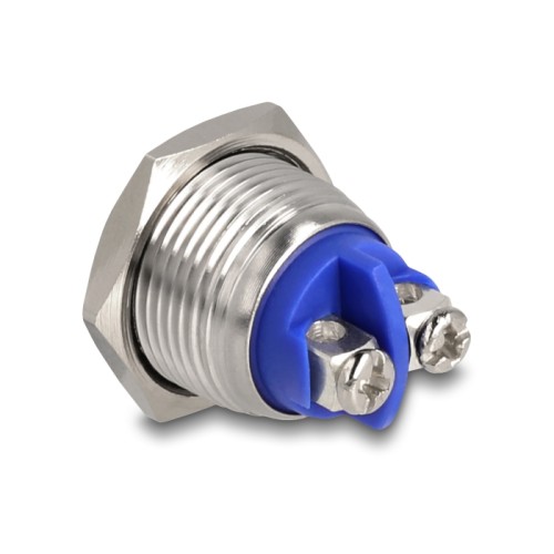 Delock Push Button for Installation 16 mm 2 x Screw Terminal actuator domed