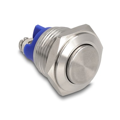 Delock Push Button for Installation 16 mm 2 x Screw Terminal actuator high