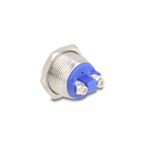 Delock Push Button for Installation 19 mm 2 x Screw Terminal actuator flat