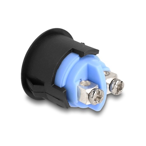 Delock Push Button for Installation 16 mm 2 x Screw Terminal actuator domed plastic snap in assembly