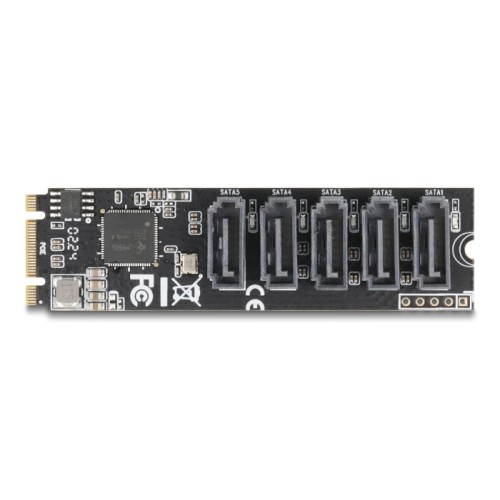Delock M.2 2280 Key B+M Controller to 5 x SATA