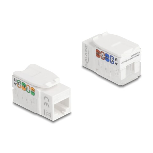 Delock Keystone Module RJ45 jack to LSA Cat.6A UTP 90° toolfree