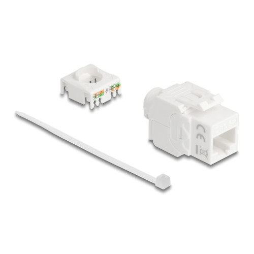 Delock Keystone Module RJ45 jack to LSA Cat.6A UTP 180° toolfree