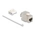 Delock Keystone Module slimline / shortbody RJ45 jack to LSA Cat.6A shielded 180° toolfree