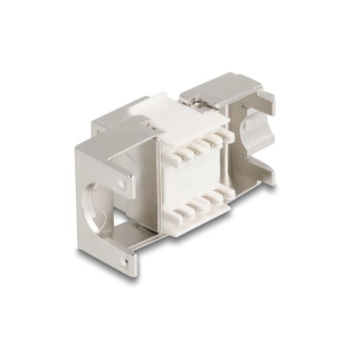 Delock Keystone Module slimline / shortbody RJ45 jack to LSA Cat.6A shielded 180° toolfree
