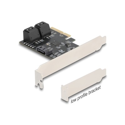 Delock PCI Express x4 Card to 5 Port SATA Controller - Low Profile Form Factor