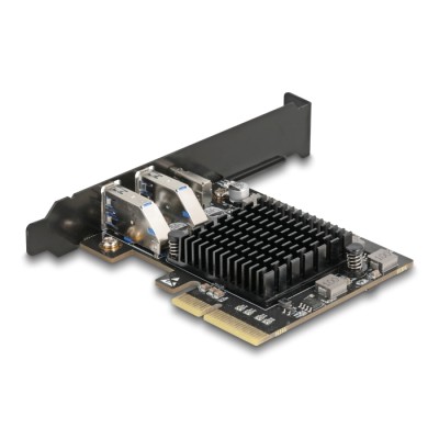 Delock PCI Express x4 Card to 1 x USB Type-C™ 20 Gbps + 2 x Type-A 10 Gbps - Low Profile Form Factor 2