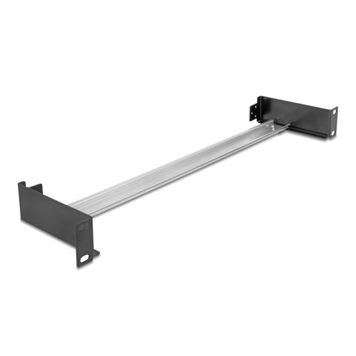 Delock 19″ DIN rail panel for horizontal or vertical installation 1U metal black