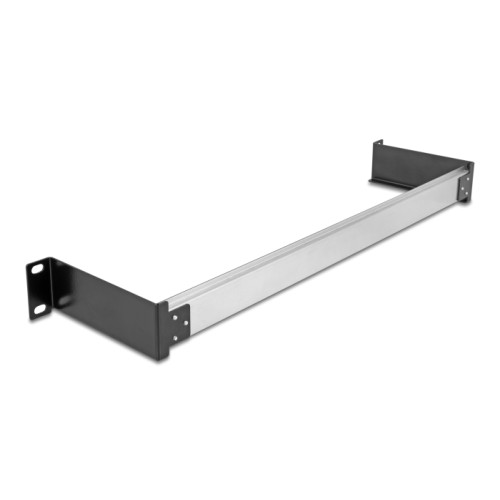 Delock 19″ DIN rail panel for horizontal or vertical installation 1U metal black