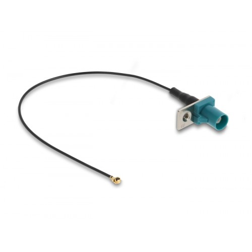 Delock Antenna Cable FAKRA Z plug to MHF® I plug 1.13 - 20 cm 2 prepunched hole