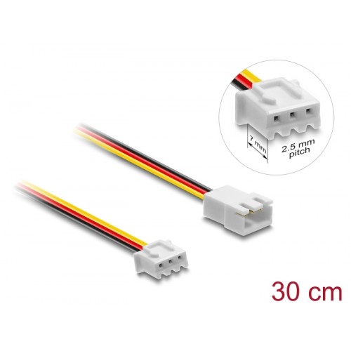 Delock Fan Extension Cable male to female 3 pin 30 cm