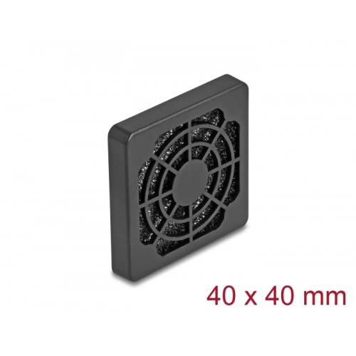 Delock Fan Grill with Dust Filter 40 x 40 mm black