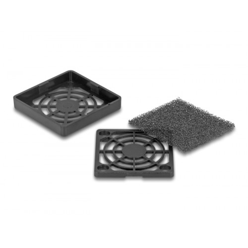 Delock Fan Grill with Dust Filter 40 x 40 mm black