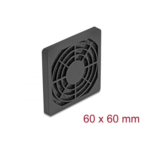 Delock Fan Grill with Dust Filter 60 x 60 mm black