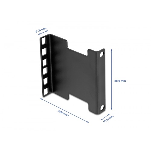 Delock Server Rack depth expansion adapter mounting kit for extending the mounting depth up to 10 cm 2U black