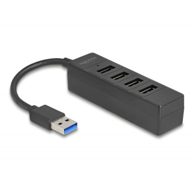 Delock USB Hub 4 port USB 5 Gbps with 4 x USB Type-A female black