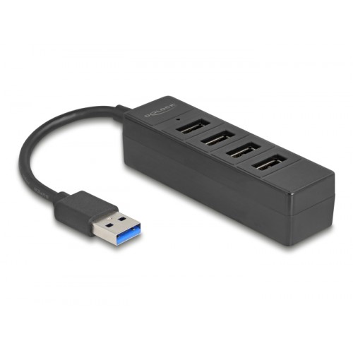 Delock USB Hub 4 port USB 5 Gbps with 4 x USB Type-A female black