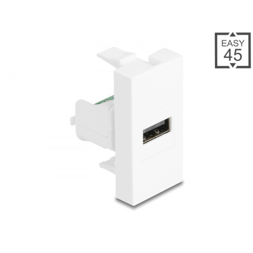 Delock Easy 45 Module USB 2.0 Type-A female to terminal block white