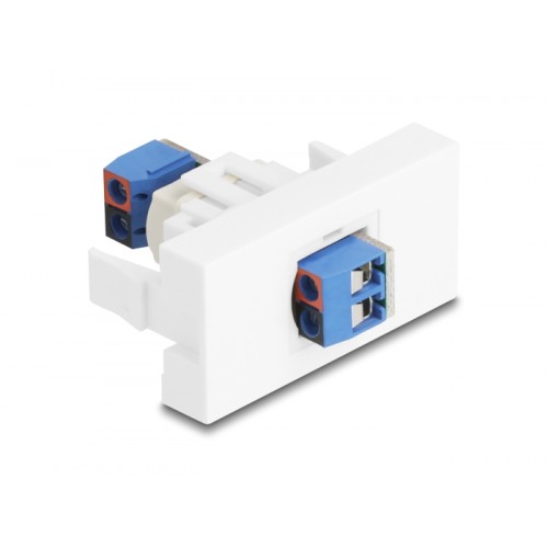 Delock Easy 45 module Terminalblock zu Terminalblock weiß