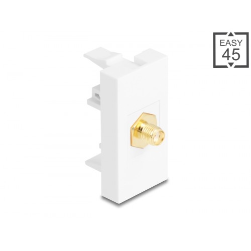 Delock Easy 45 Module SMA female to SMA female white