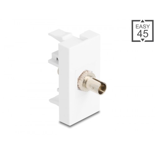 Delock Easy 45 Module ST Simplex female to ST Simplex female white