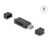 Delock Card Reader USB 5 Gbps USB Type-C™ / Type-A for SD and Micro SD memory cards black