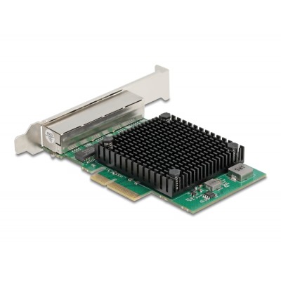Delock PCI Express x4 Network Card 2.5 Gigabit LAN 4 x RJ45 RTL8125 2