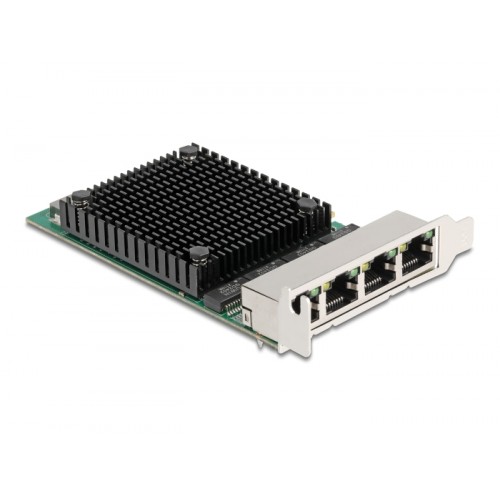 Delock PCI Express x4 Network Card 2.5 Gigabit LAN 4 x RJ45 RTL8125