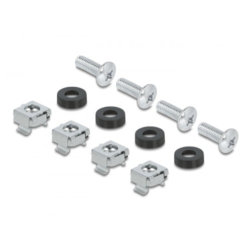 Delock 10″ Circuit-breaker strip with cover and DIN rail 3U metal grey