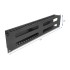 Delock 19″ 2U Cable Management Routing Panel with 4 openings metal black