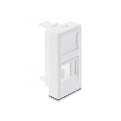 Delock Easy 45 H-Module Cover for Keystone Module 1 Port with dust cap 22.5 x 45 mm white