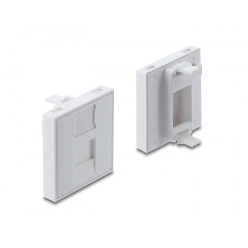 Delock Easy 45 F-Module Cover for Keystone Module 1 Port with dust cap 45 x 45 mm white