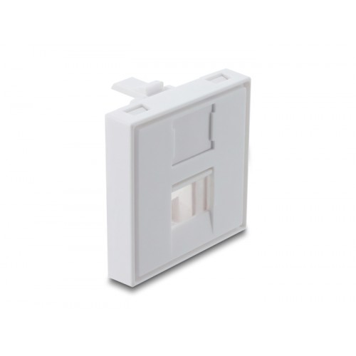 Delock Easy 45 F-Module Cover for Keystone Module 1 Port with dust cap 45 x 45 mm white