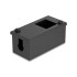 Delock Easy 45 Module Holder for table or wall mounting - 2 ports (22.5 x 45 mm) or 1 port (45 x 45 mm), metal, black