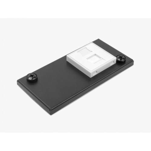 Delock Easy 45 Module Holder for table or wall mounting - 2 ports (22.5 x 45 mm) or 1 port (45 x 45 mm), metal, black
