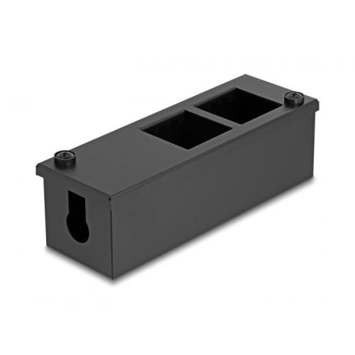 Easy 45 Module Holder for table or wall mounting - 4 ports (22.5 x 45 mm) or 2 ports (45 x 45 mm), metal, black